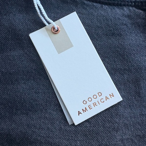 GOOD AMERICAN NWT Denim Crystal Trim Skirt Size 8 $150‎ Retail - Picture 5 of 10